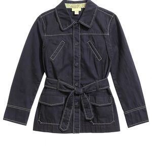 YY - LOFT Dark Blue Women's Utility Jacket with Belt